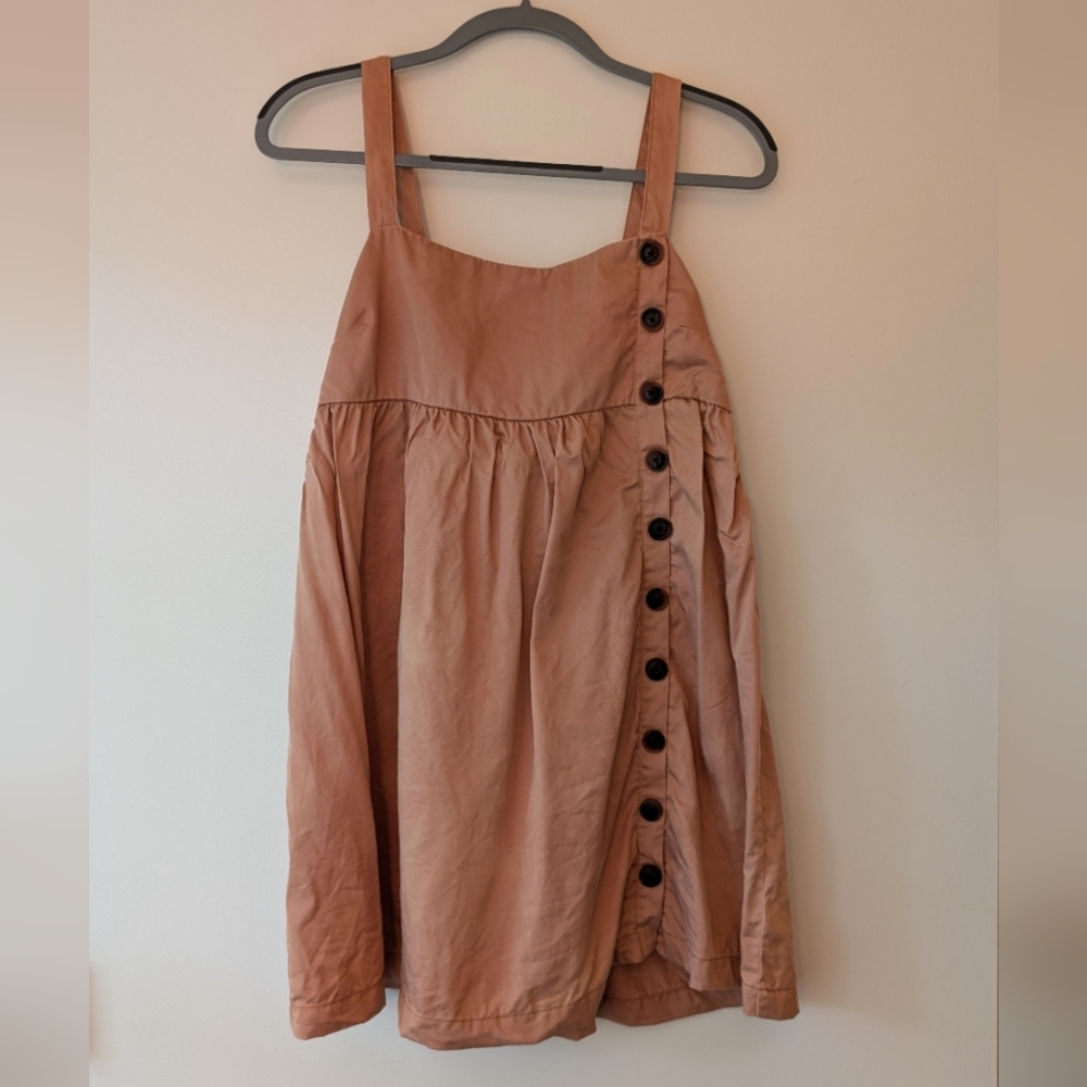 Urban Outfitters Dusty Rose Jumper/Overall Dress with Buttons - Picture 2 of 7